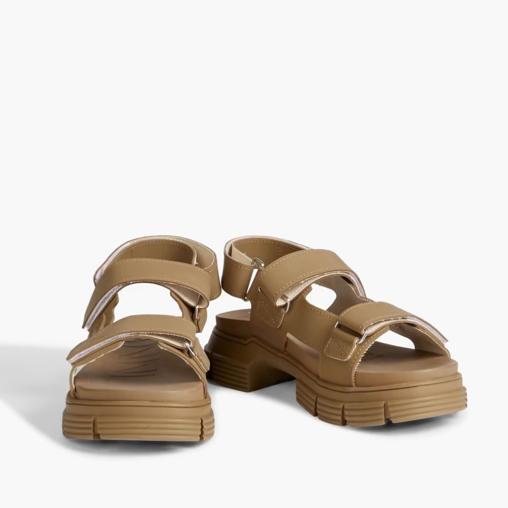 Ganni Platform Tan Sandals